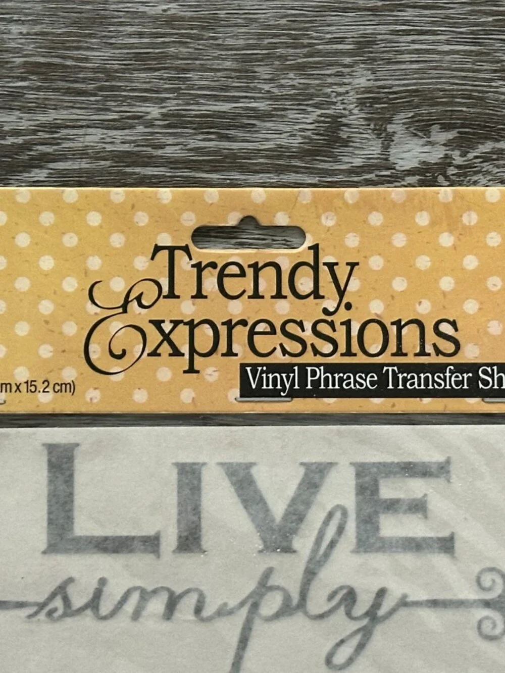 NWT Nicole Trendy Expressions Vinyl Phrase Transfer Sheet Live Laugh Love 6